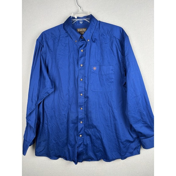 Ariat Other - ARIAT Men's Shirt XXL Blue Button Down Long Sleeve Shirt Classic Western 3551